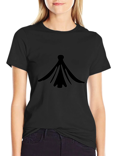 Black Graphic Tee - Abstract Design