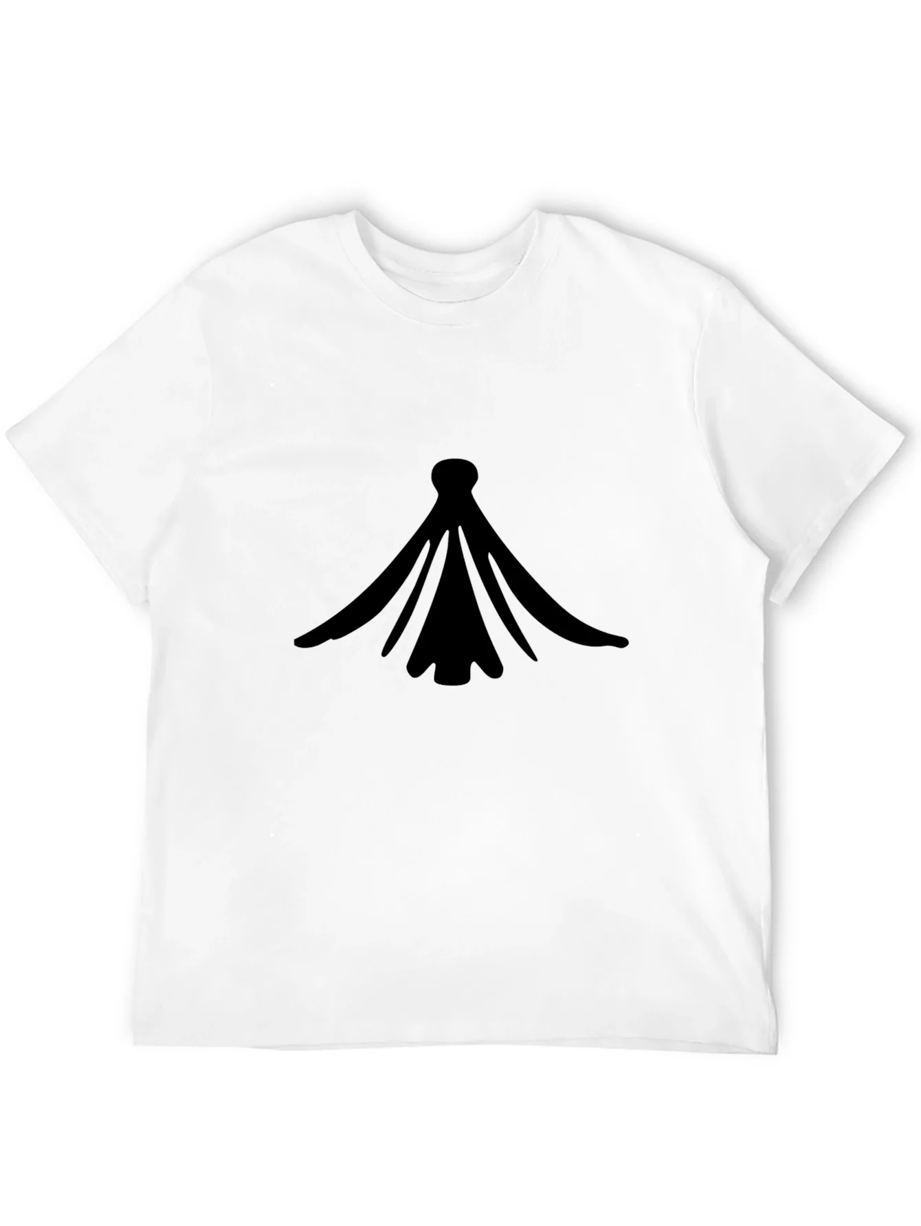 Black Graphic Tee - Abstract Design