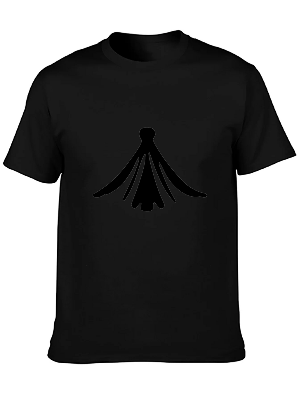 Black Graphic Tee - Abstract Design