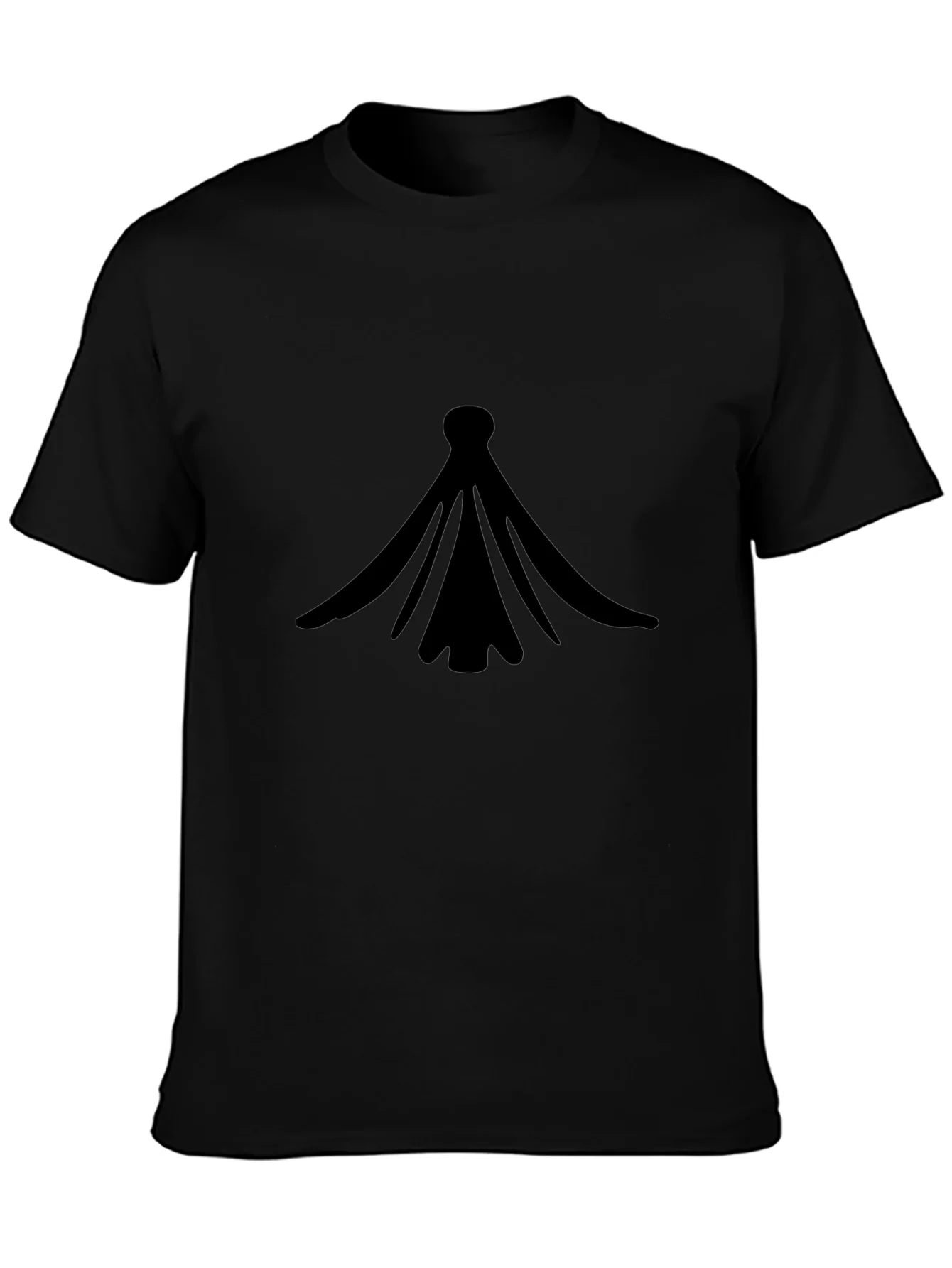Black Graphic Tee - Abstract Design