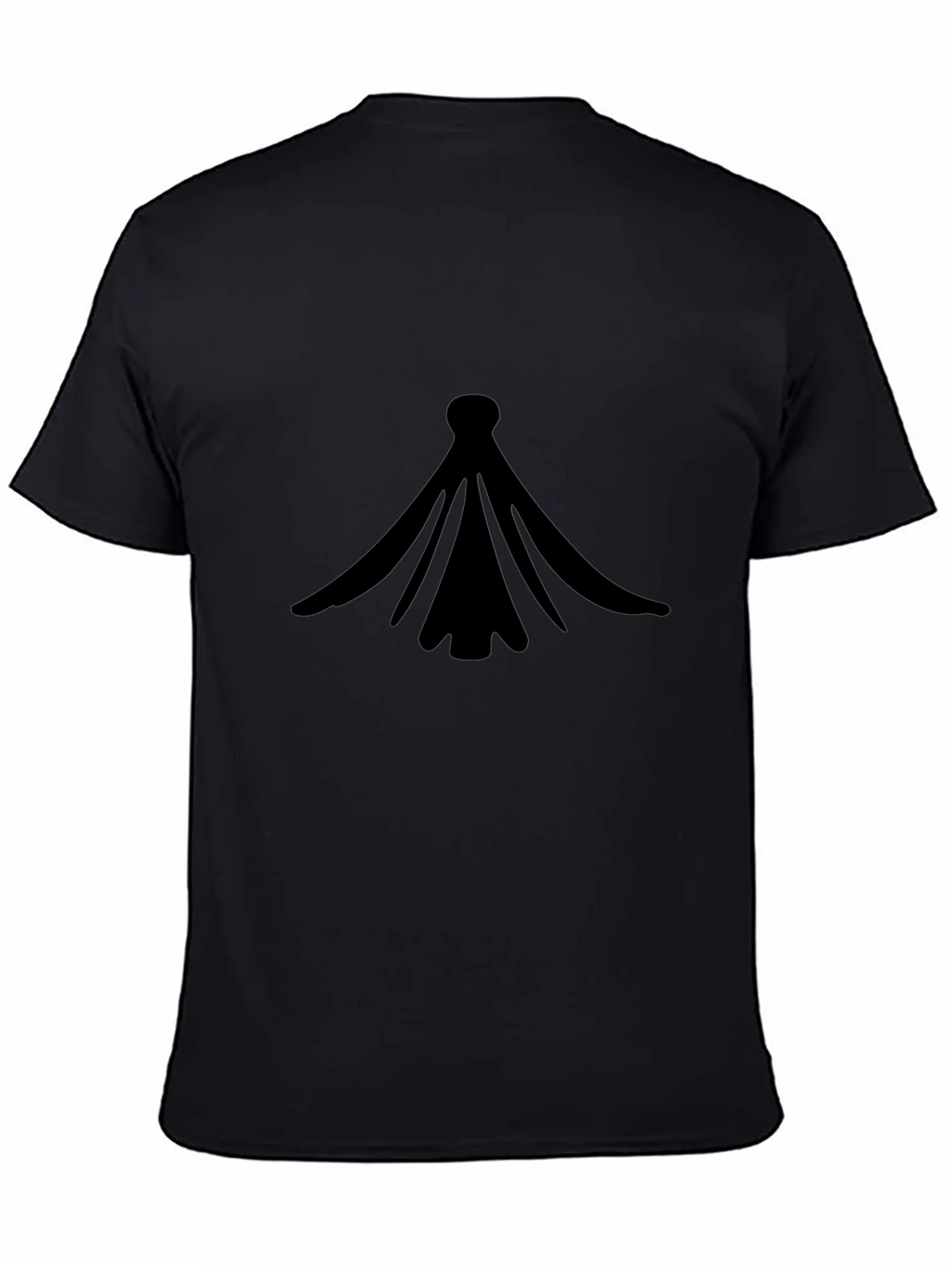 Black Graphic Tee - Abstract Design