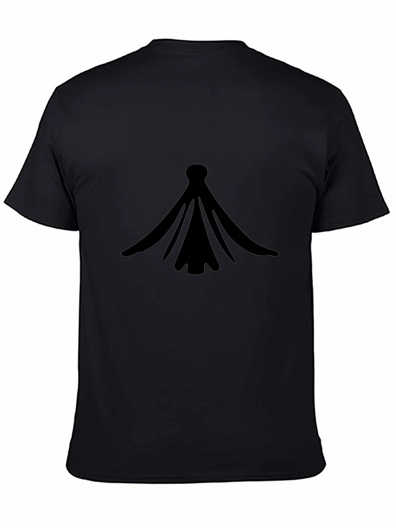 Black Graphic Tee - Abstract Design
