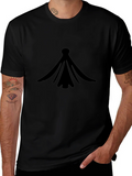 Black Graphic Tee - Abstract Design