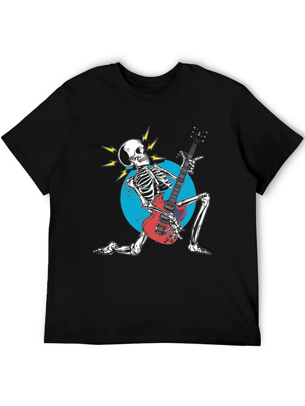Rock On! Skeleton Guitarist Graphic Tee