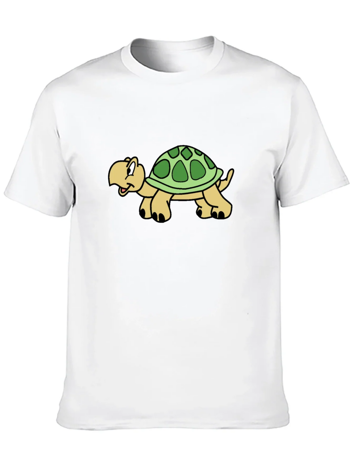 Cartoon Turtle Graphic Black T-Shirt