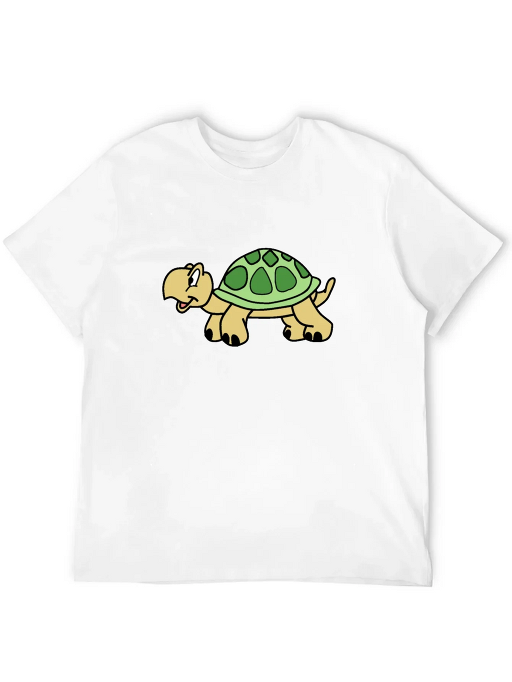 Cartoon Turtle Graphic Black T-Shirt