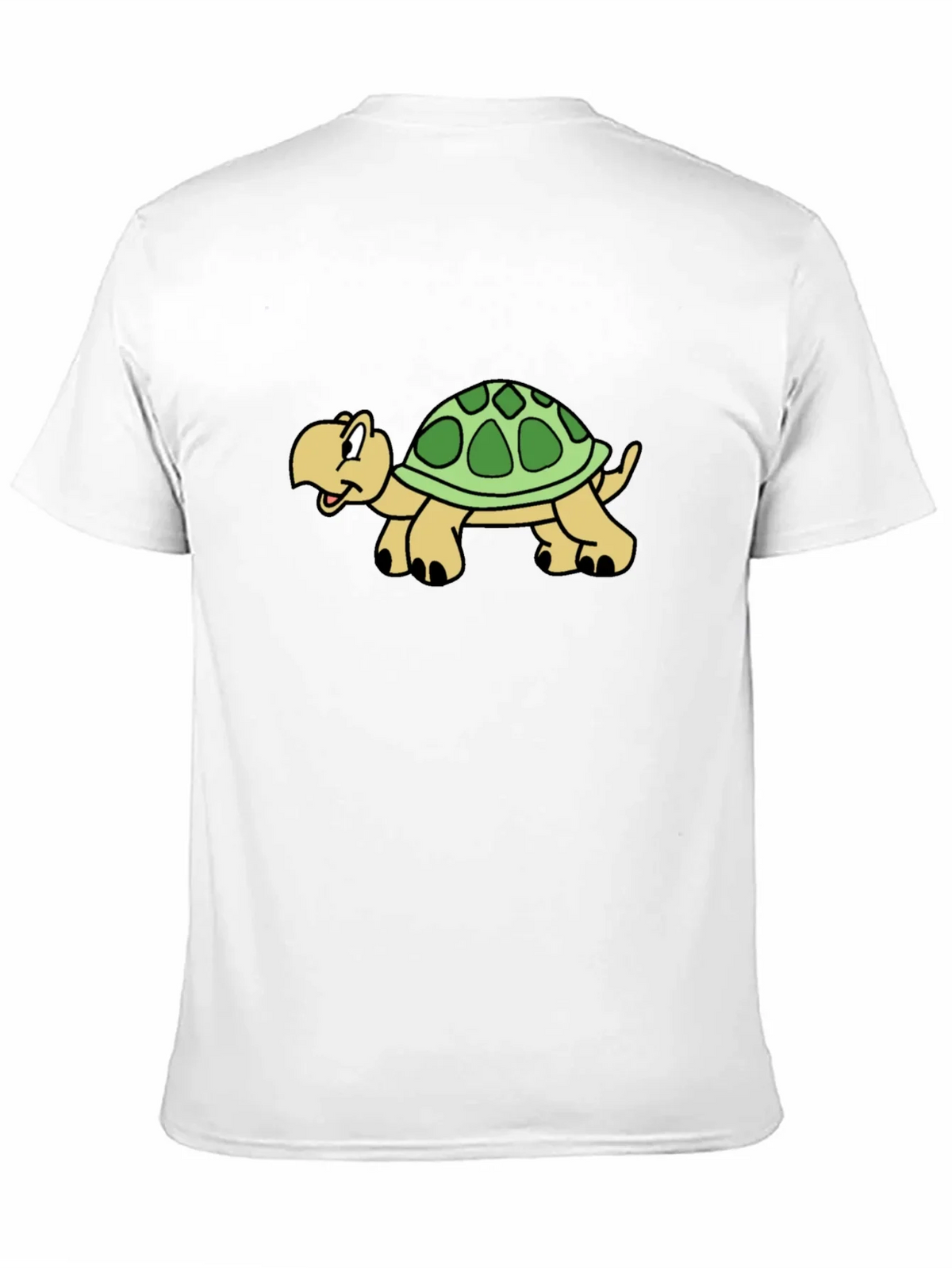 Cartoon Turtle Graphic Black T-Shirt