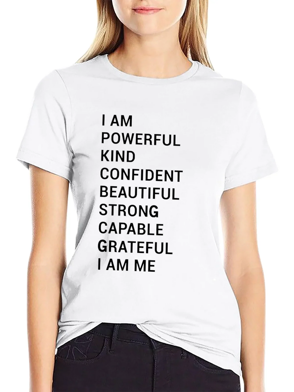 Empowering Affirmations T-Shirt - Black