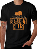 Too High in Beverly Hills Mens Black T-Shirt