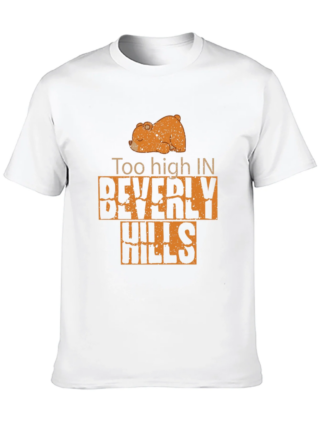 Too High in Beverly Hills Mens Black T-Shirt