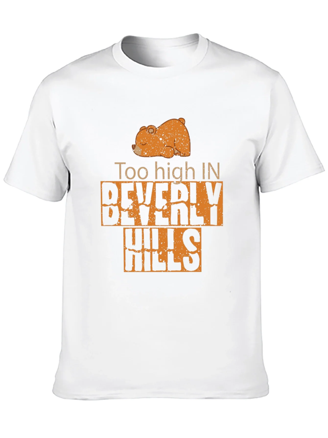 Too High in Beverly Hills Mens Black T-Shirt
