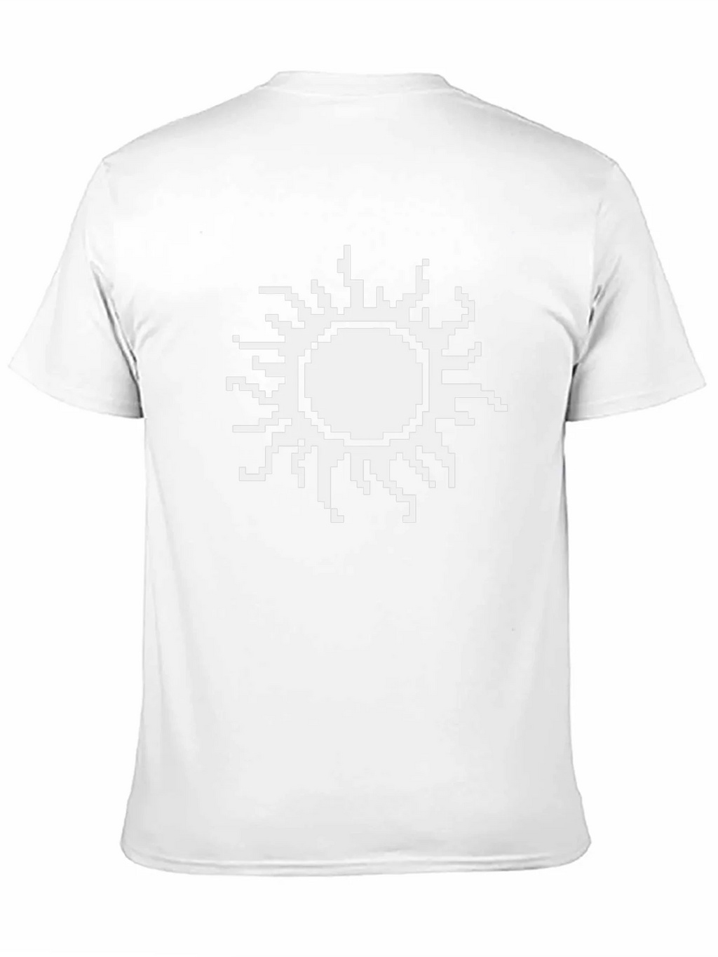 Pixel Sun Graphic Tee - Black Cotton T-Shirt