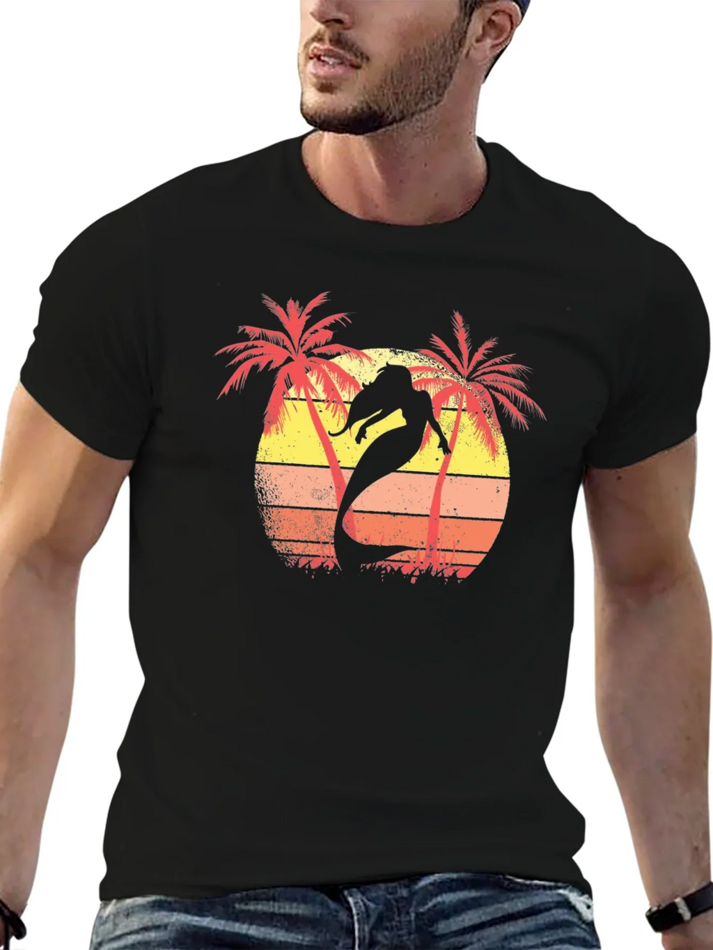 Mermaid Sunset Graphic T-Shirt