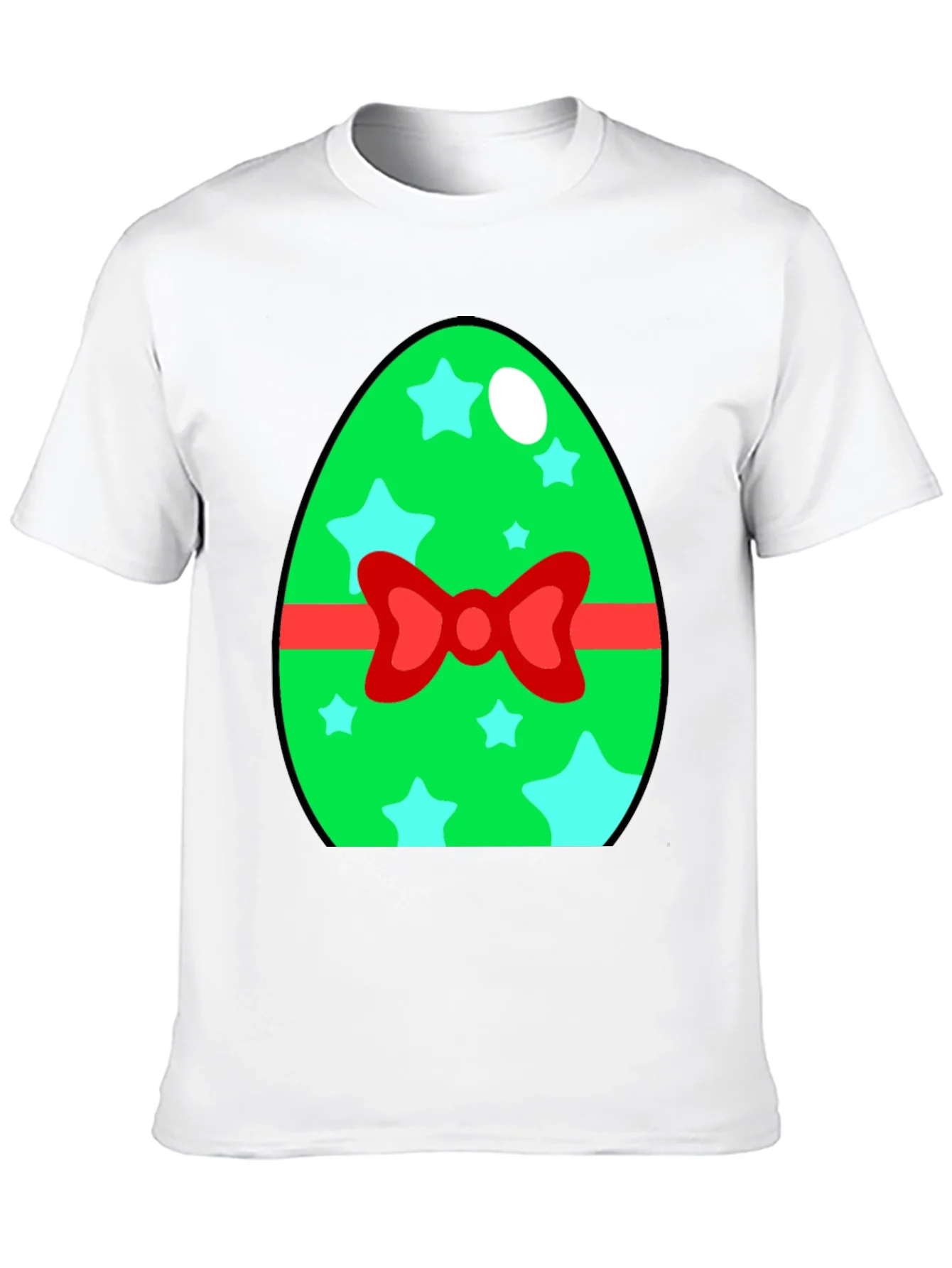 Easter Egg T-Shirt - Green Star Bow Tie