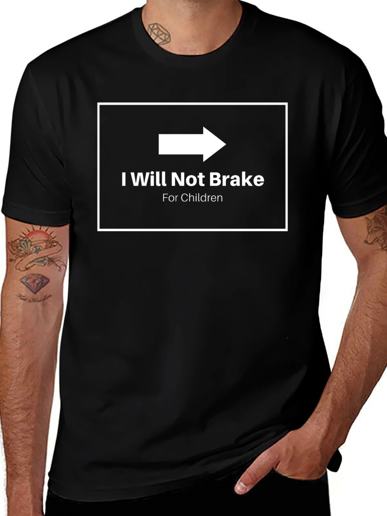 I Will Not Brake for Children Graphic Tee
